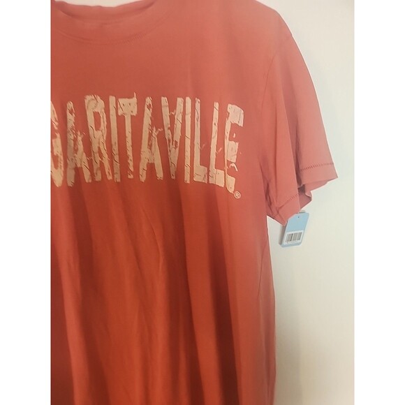 Margaritaville Shirt Mens Size Medium Peach Orange Color Graphic Shirt - Picture 4 of 8